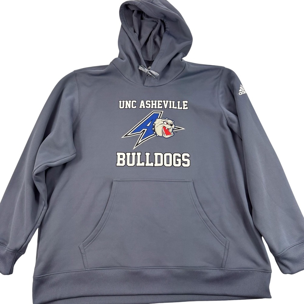 UNC Asheville Bulldogs Sweatshirt Mens 2XL Gray NCAA Basketball Adidas Hoodie